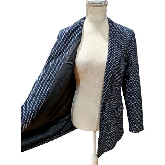 Scotch & Soda Maison Scotch Jolie Vagabonde Navy Patterned Blazer Size M - Picture 6 of 10
